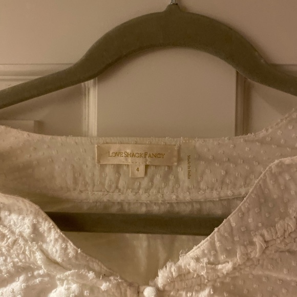 LoveShackFancy white Lace Blouse size 4 - Picture 4 of 6